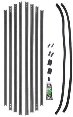STAINLESS REAR DOOR WINDOW CHANNEL KIT - 33 4 DOOR SEDAN
