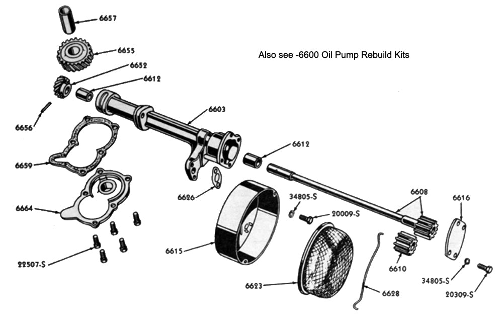 LARGE OIL PUMP IDLER GEAR & BUSHING - 32-53 PASS/MERC/PU V8