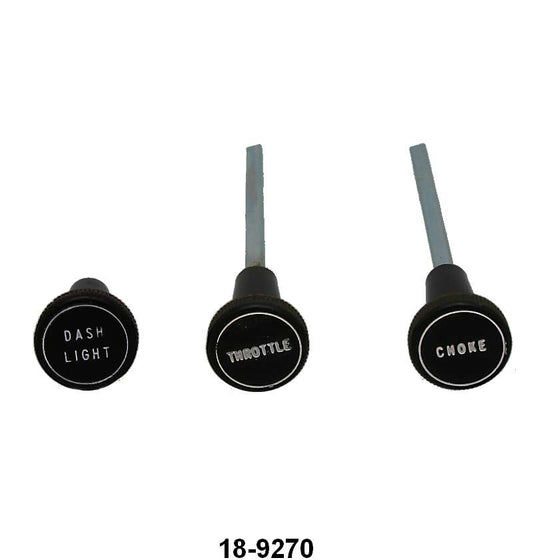 DASH KNOB KIT - 32 PASS V8, MAHOGANY