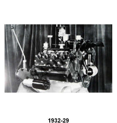 BLACK AND WHITE PICTURES - 32 V-8 ON STAND