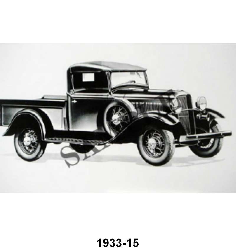 BLACK AND WHITE PICTURES - 33 ROADSTER PICKUP