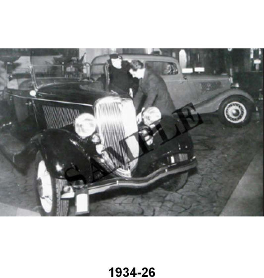 BLACK AND WHITE PICTURES - 34 ROADSTER SHOWROOM