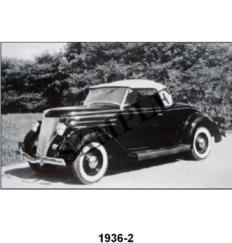 BLACK AND WHITE PICTURES - 36 ROADSTER 3/4 FRONT