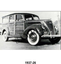 BLACK AND WHITE PICTURES - 37 STATION WAGON 3/4 FRONT