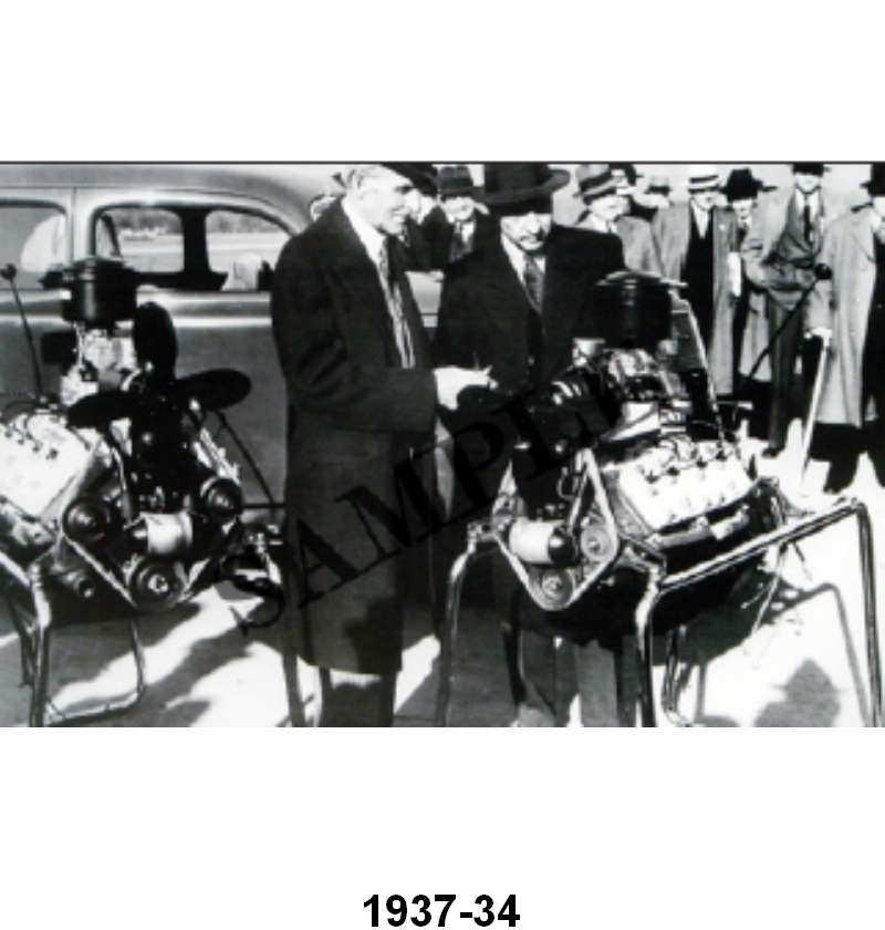 BLACK AND WHITE PICTURES - 37 ENGINES W/HENRY AND EDSEL