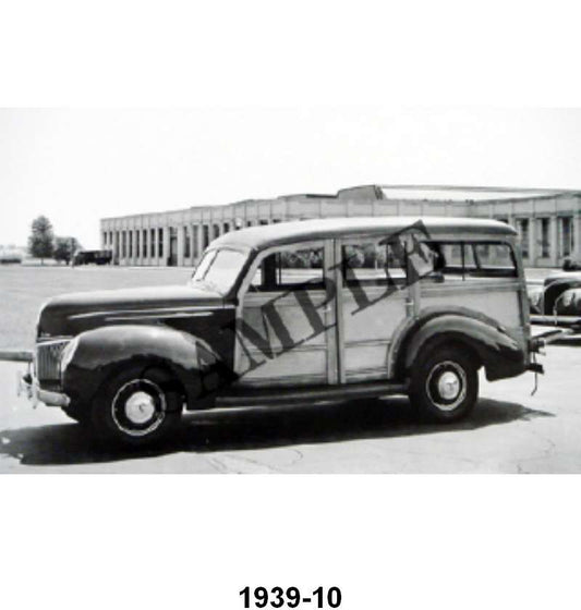 BLACK AND WHITE PICTURES - 39 STATION WAGON SIDE