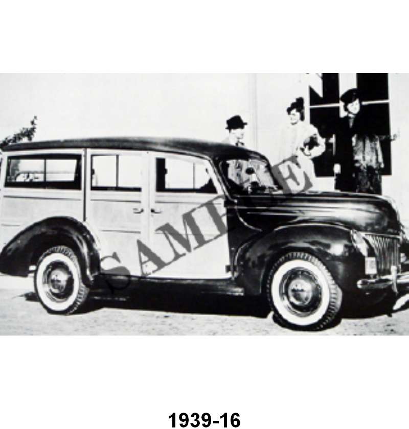 BLACK AND WHITE PICTURES - 39 STATION WAGON SIDE