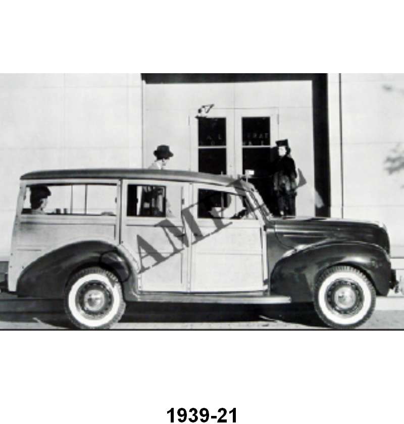 BLACK AND WHITE PICTURES - 39 STATION WAGON SIDE