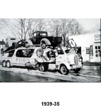 BLACK AND WHITE PICTURES - CAR HAULER WITH NEW 39'S,