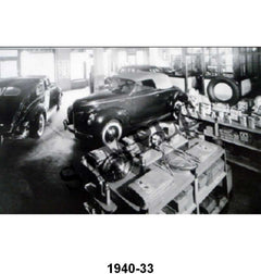 BLACK AND WHITE PICTURES - NEW CAR DEALER SHOWROOM