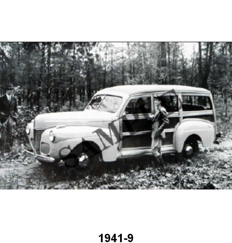 BLACK AND WHITE PICTURE - 41 STATION WAGON SIDE