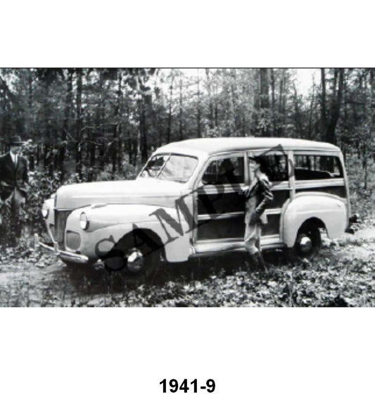 BLACK AND WHITE PICTURE - 41 STATION WAGON SIDE