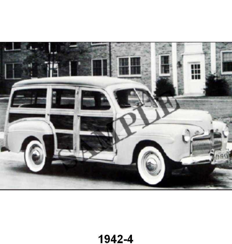 BLACK AND WHITE PICTURES - 42 STATION WAGON SIDE