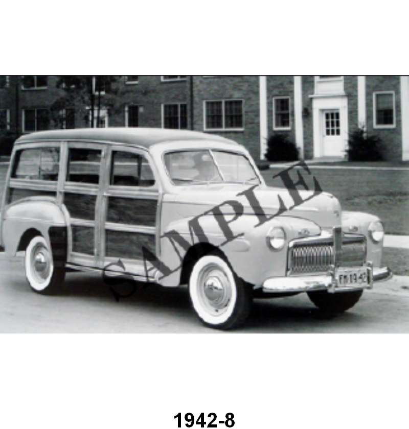 BLACK AND WHITE PICTURES - 42 FORD WAGON
