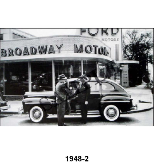 BLACK AND WHITE PICTURES - 48 CAR BEING DELIVERED