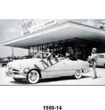 BLACK AND WHITE PICTURES - 50 CONVERTIBLE AT DRIVE-IN