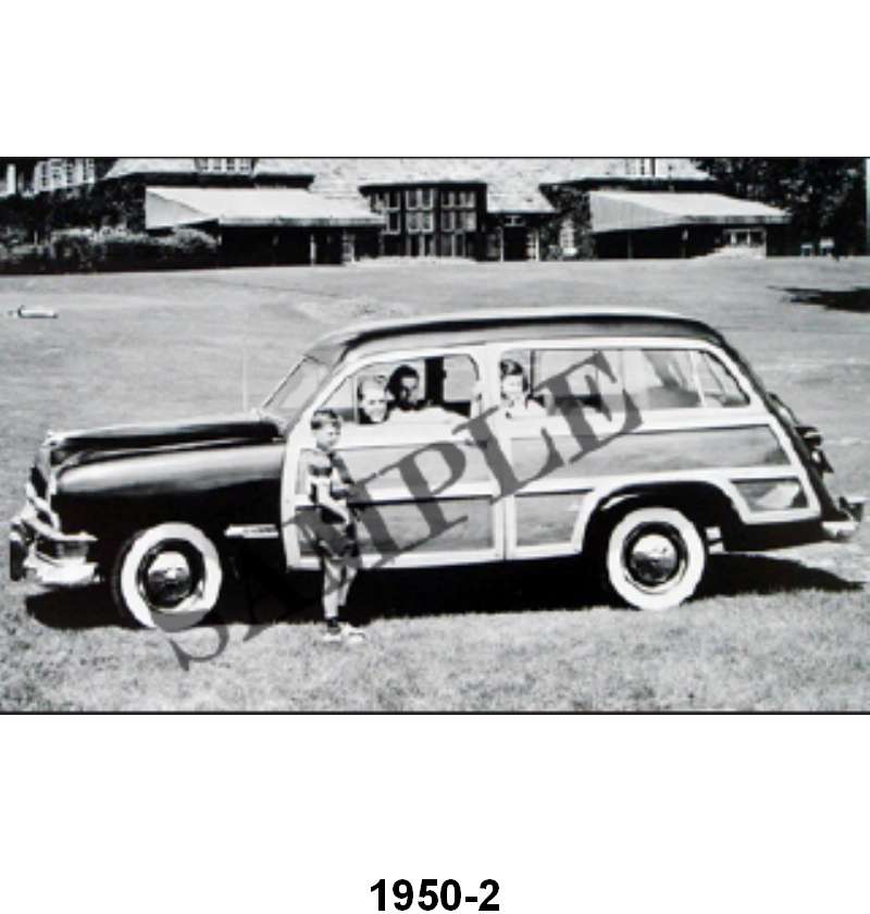 BLACK AND WHITE PICTURES - 50 WOODY STATION WAGON