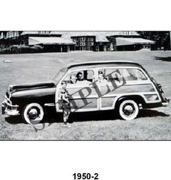 BLACK AND WHITE PICTURES - 50 WOODY STATION WAGON