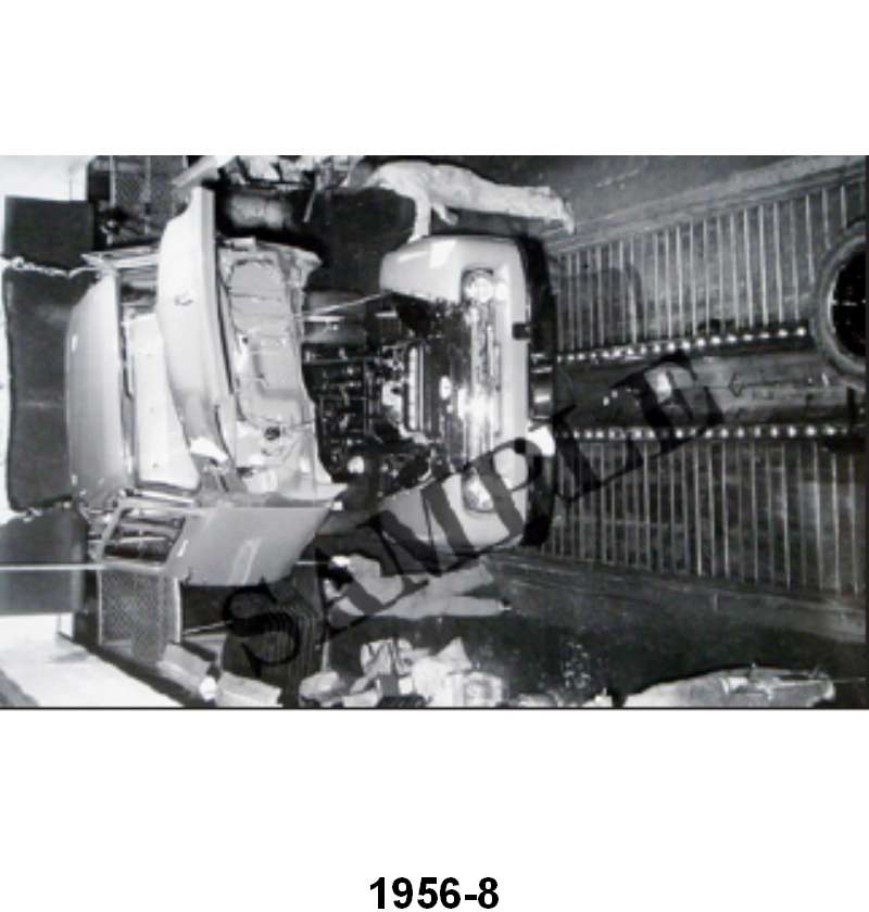 BLACK AND WHITE PICTURES - 56 F-350 CAB TO CHASSIS ON ASSEMBLY LINE