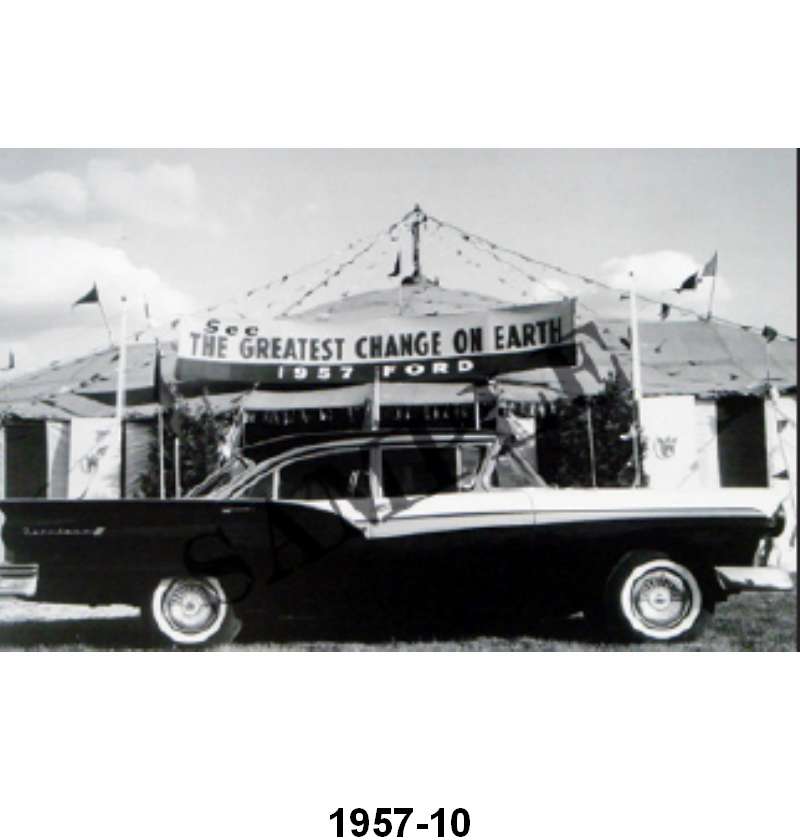 BLACK AND WHITE PICTURE - 57 FAIRLANE 500 4-DOOR HARDTOP