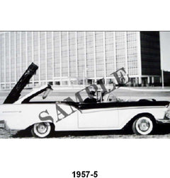 BLACK AND WHITE PICTURE - 57 RETRACTABLE, ROOF HALF