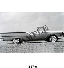 BLACK AND WHITE PICTURE - 57 CONVERTIBLE, TOP DOWN