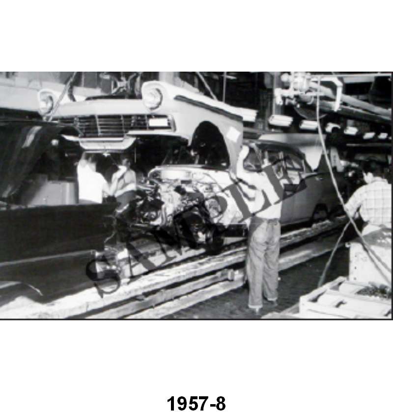 BLACK AND WHITE PICTURE - 57 ASSEMBLY LINE, FRONT END