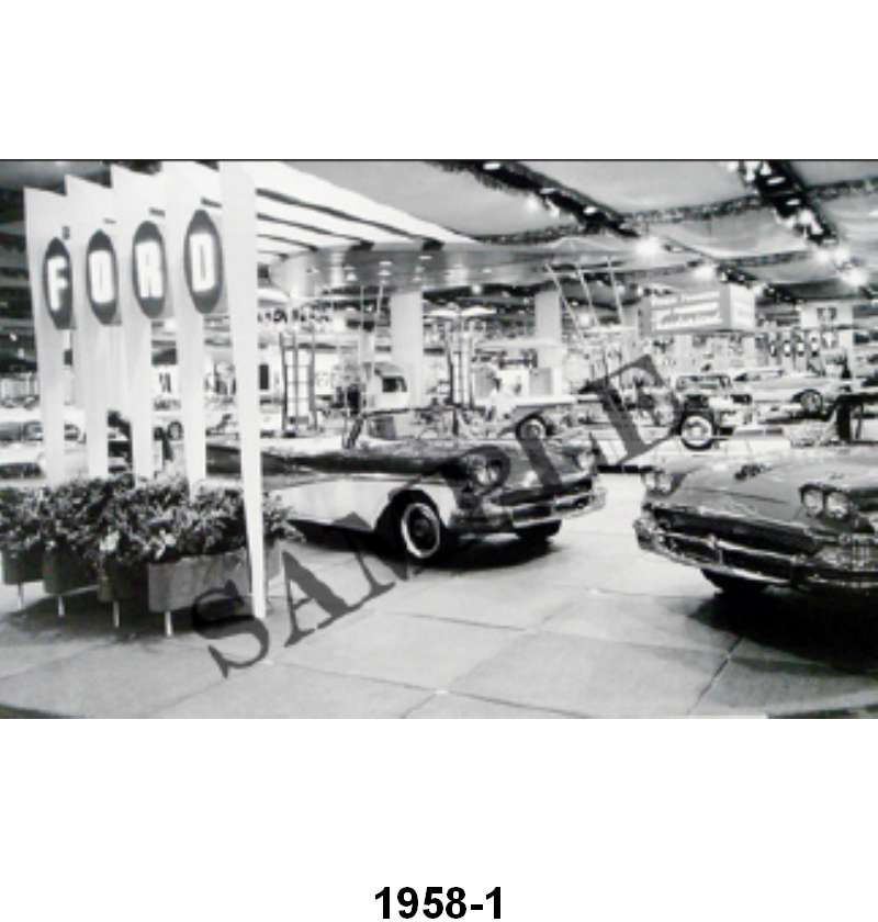 BLACK AND WHITE PICTURE - 58 LARGE DEALER AUTO EXPO