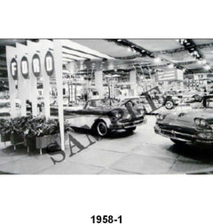 BLACK AND WHITE PICTURE - 58 LARGE DEALER AUTO EXPO