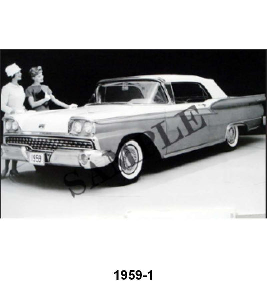 BLACK AND WHITE PICTURE - 59 CONVERTIBLE, TOP UP