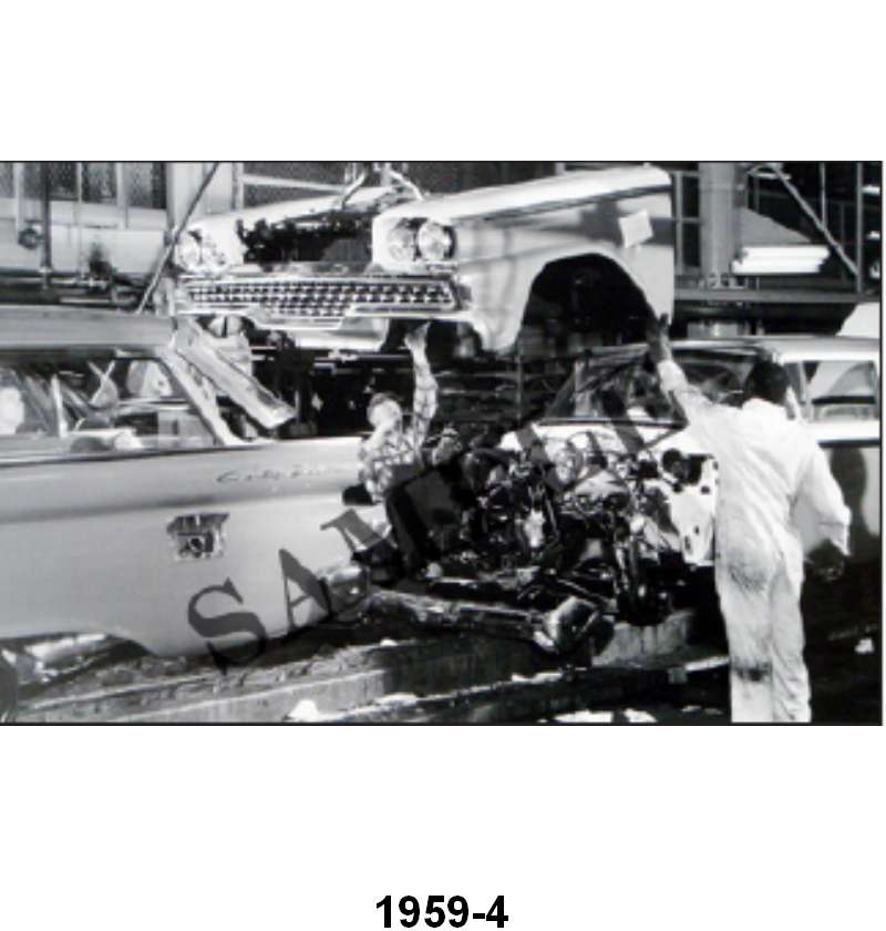 BLACK AND WHITE PICTURE - 59 PASS ASSY LINE, FRONT END