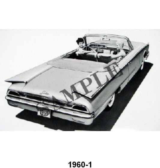 BLACK AND WHITE PICTURE - 60 GALAXIE CONVERTIBLE
