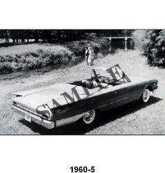BLACK AND WHITE PICTURE - 60 GALAXIE CONVERTIBLE, TOP DOWN