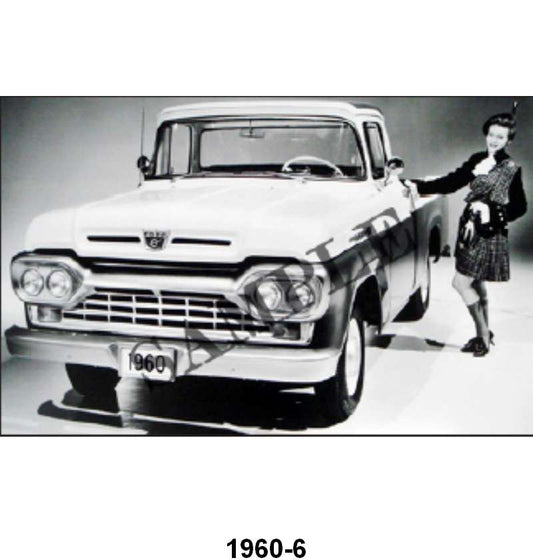 BLACK AND WHITE PICTURE - 60 F-100 PICKUP