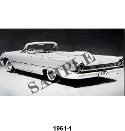 BLACK AND WHITE PICTURE - 61 GALAXIE CONVERTIBLE