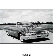 BLACK AND WHITE PICTURE - 61 GALAXIE CONVERTIBLE, TOP DOWN