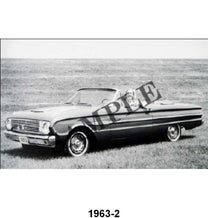 BLACK AND WHITE PICTURE - 63 FALCON CONVERTIBLE, TOP DOWN