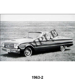 BLACK AND WHITE PICTURE - 63 FALCON CONVERTIBLE, TOP DOWN