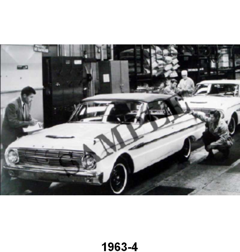 BLACK AND WHITE PICTURE - 63 FALCON CONVERTIBLE