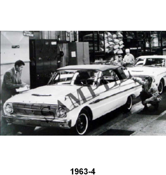 BLACK AND WHITE PICTURE - 63 FALCON CONVERTIBLE