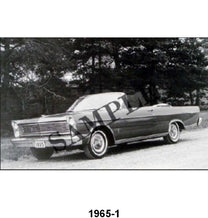 BLACK AND WHITE PICTURE - 65 GALAXIE 500 XL CONVERTIBLE, TOP DOWN