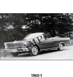 BLACK AND WHITE PICTURE - 65 GALAXIE 500 XL CONVERTIBLE, TOP DOWN
