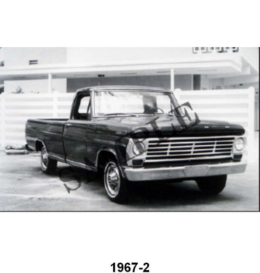 BLACK AND WHITE PICTURE - 67 F-100 PICKUP