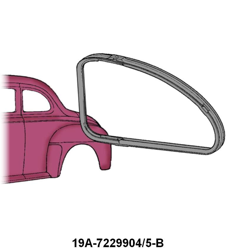 SWING-OUT QUARTER WINDOW SEALS - 41-EARLY 46 CPE WITH FULL METAL FRAME