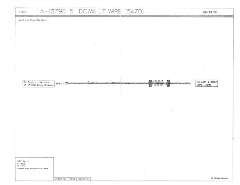 DOME LIGHT SOCKET WIRE - 51 VICTORIA 2 REQUIRED