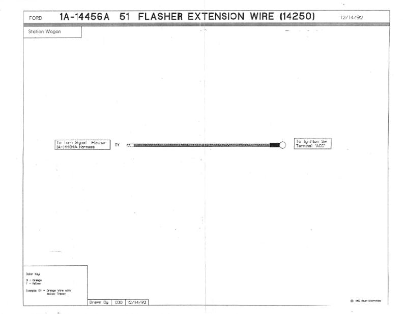 TURN SIGNAL EXTENSION WIRE - 51 WAGON