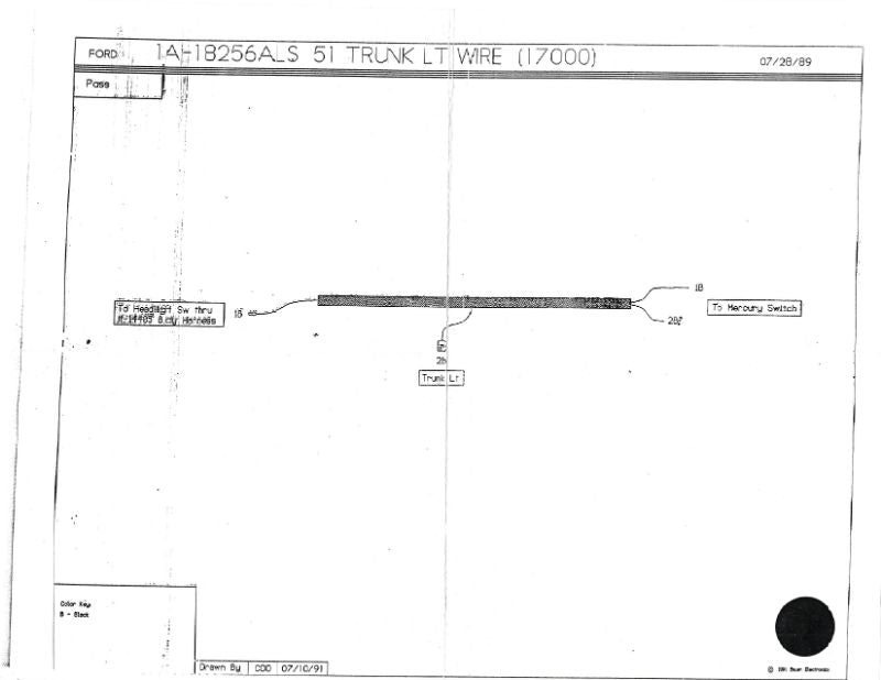 ACCESSORY TRUNK LIGHT SOCKET WIRE - 51-56 PASSENGER