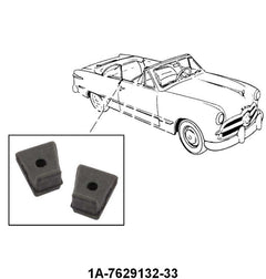 LOWER FRONT OF QUARTER WINDOW PADS - 51 CONVERTIBLE, VICTORIA
