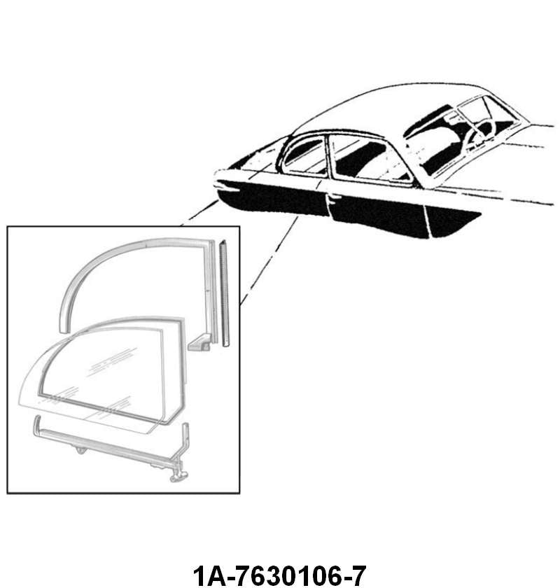 FRONT EDGE OF QUARTER WINDOW SEALS - 51 CONVERTIBLE & VICTORIA