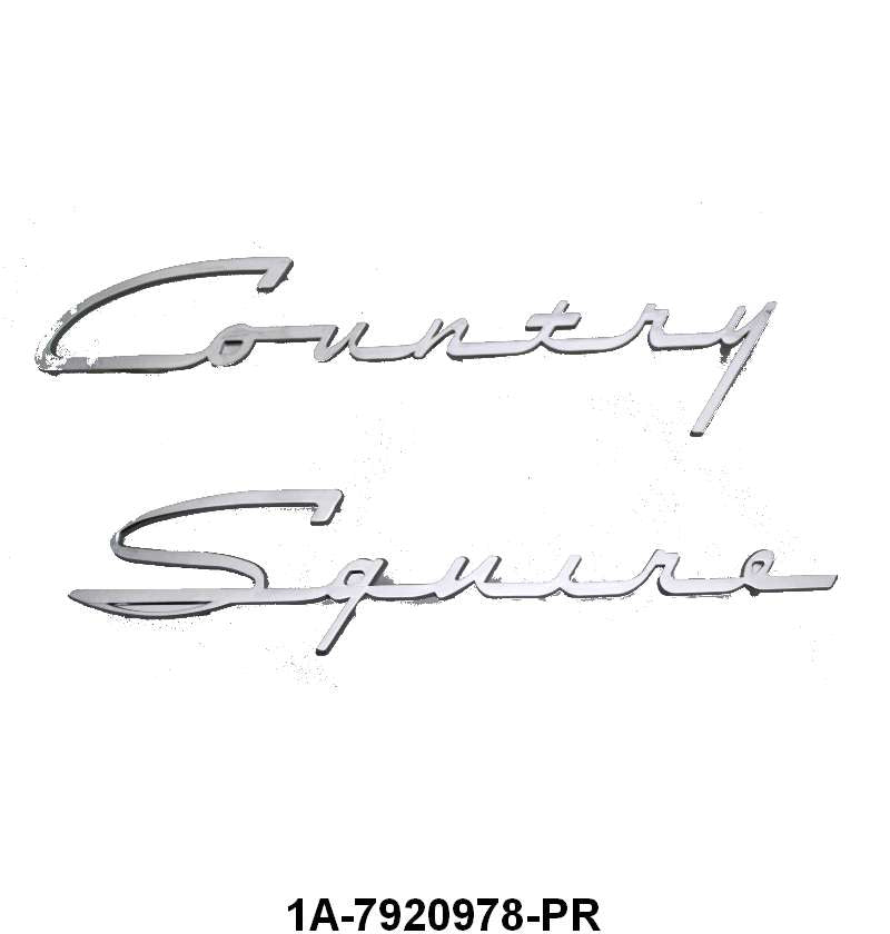 DOOR EMBLEMS -  51-54 "COUNTRY SQUIRE", 2 PAIR REQUIRED